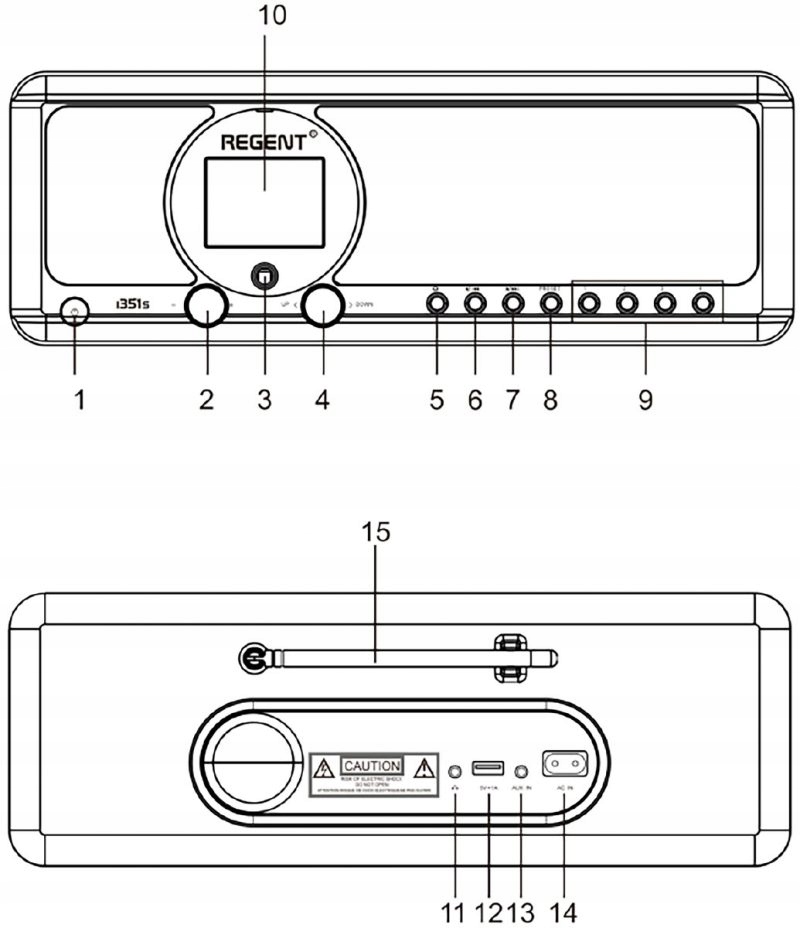 Radio DAB+ FM Ferguson i351s Internetowe WiFi z Internetu Spotify Bluetooth Funkcje budzenie radiem budzenie sygnałem funkcja drzemki funkcja RDS