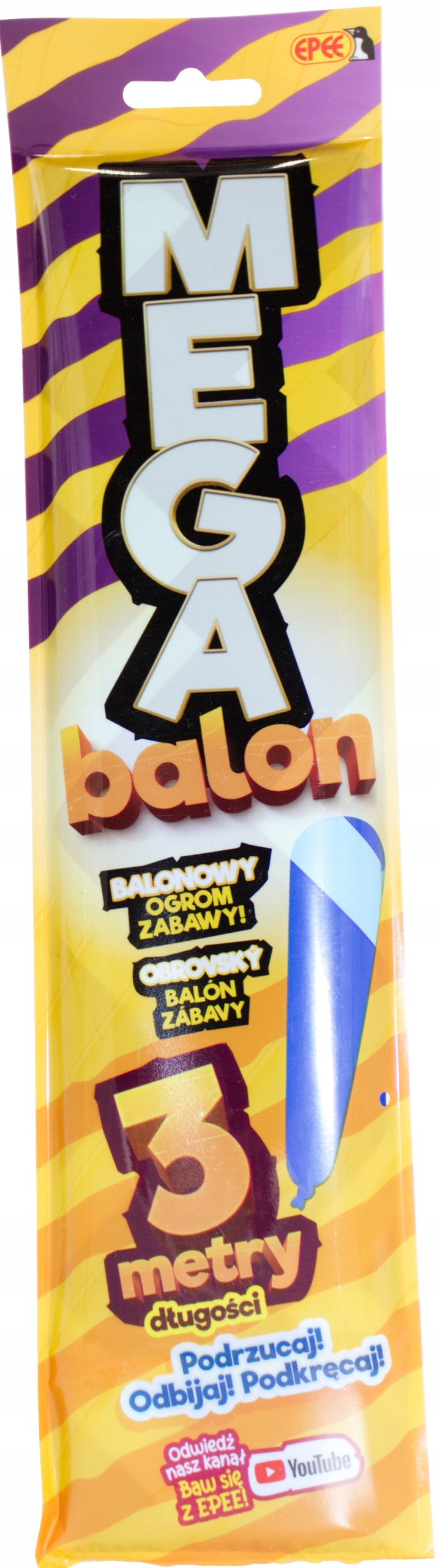 MEGABALON 3 METROWY MEGA BALON NIEBIESKIE ZYGZAKI