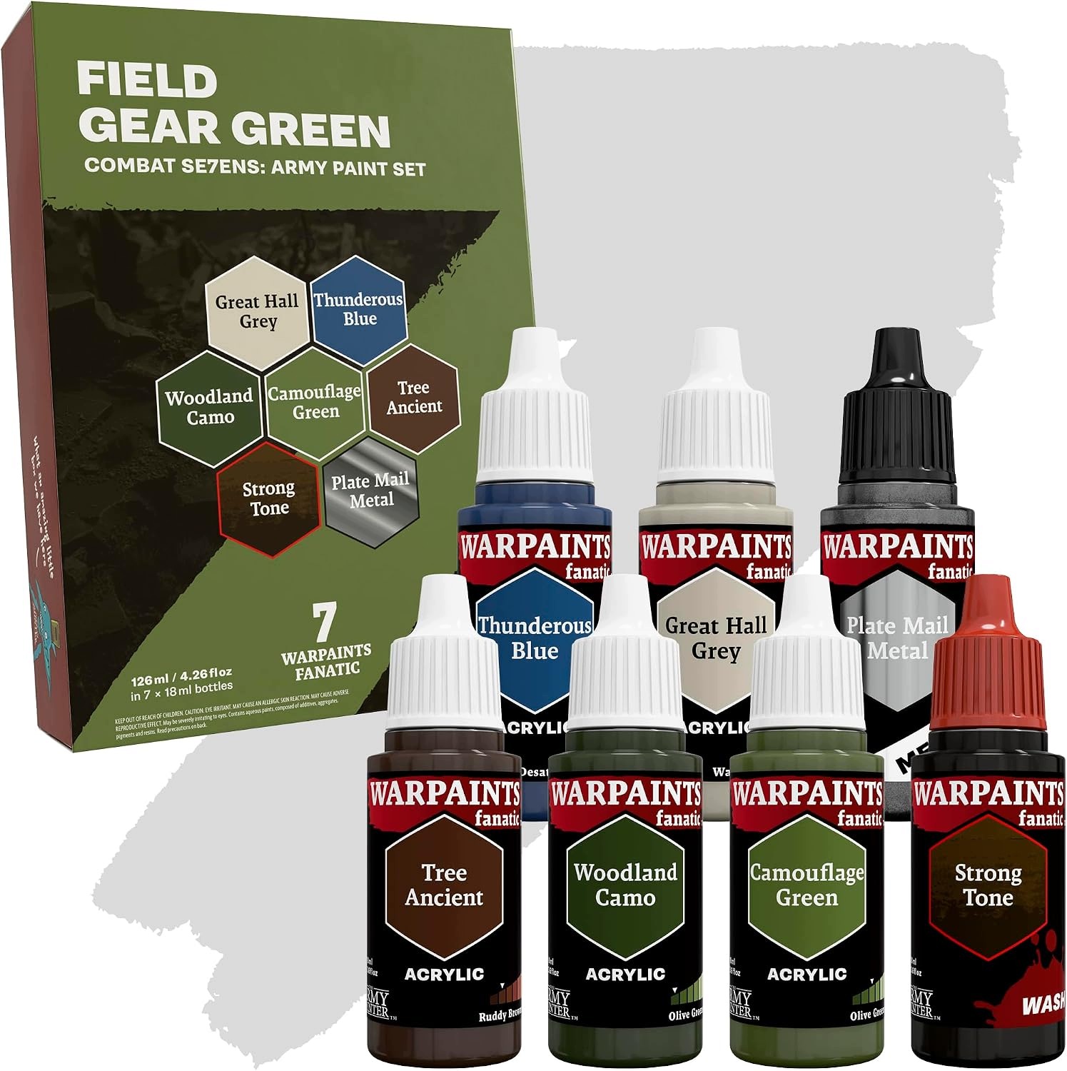 Sada Modelovacích Barev Field Gear Green 7X18 ML Vojenská