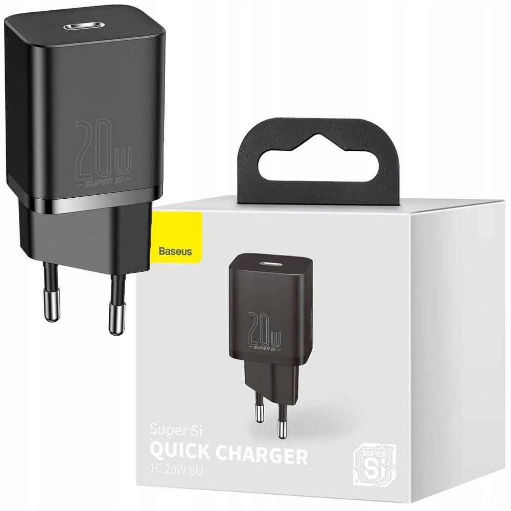 

Baseus Ładowarka Sieciowa Usbc Pd 20W do iPhone 12