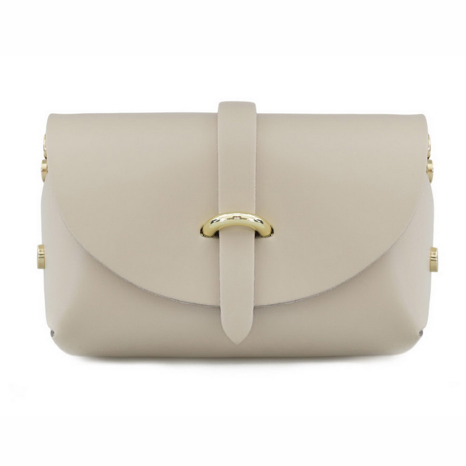 TOREBKA skórzana listonoszka damska mini BEŻOWA