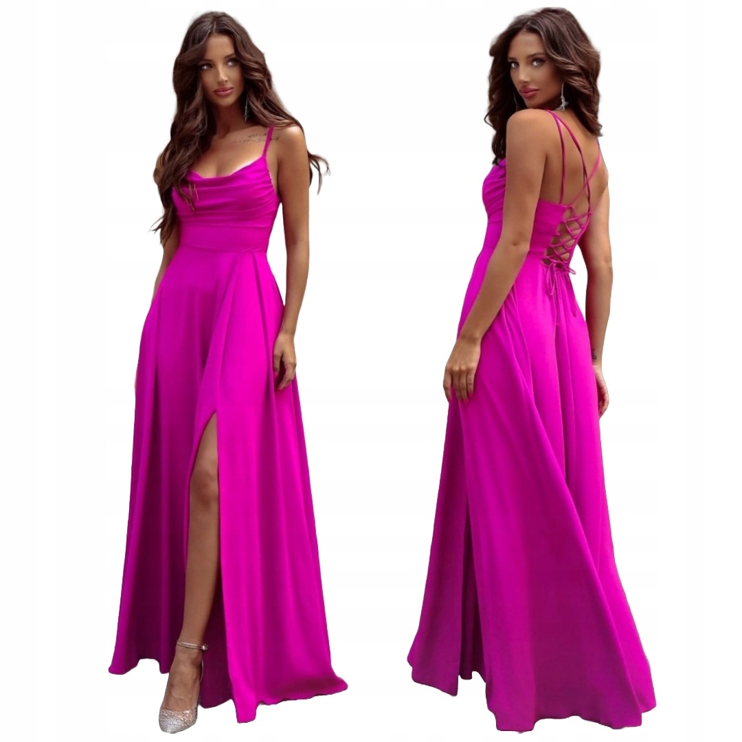 Valeria Maxi Amarantová Rozklosovaná Šaty svatební hostina S