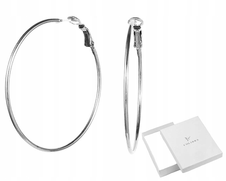 

Srebrne Kolczyki Koła Kółka Cienkie Wąskie Colibra