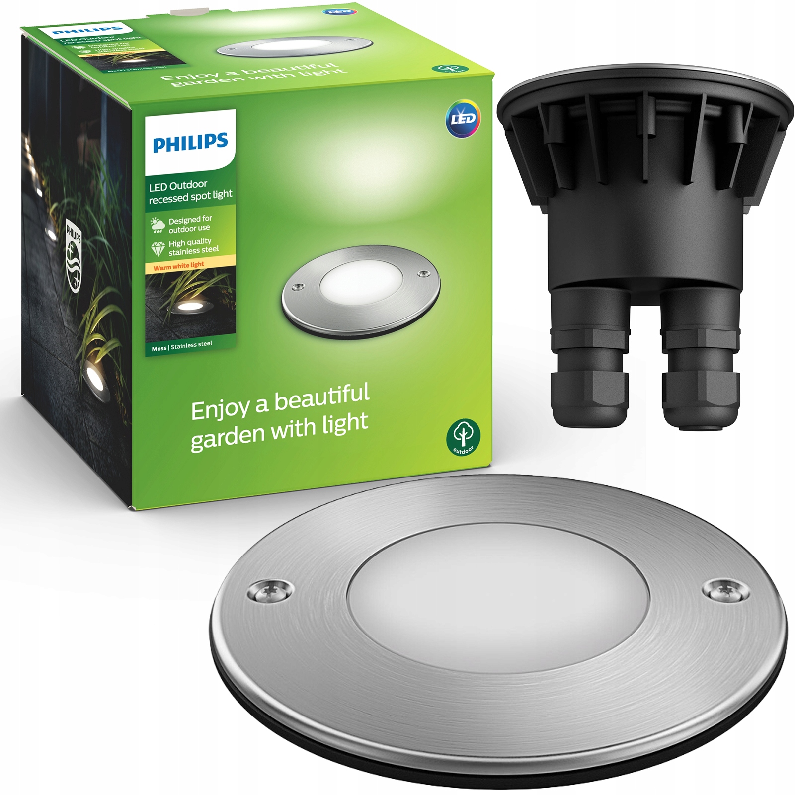 Nájezdová Led lampa Philips Moss Dogruntová IP67 Zahradní