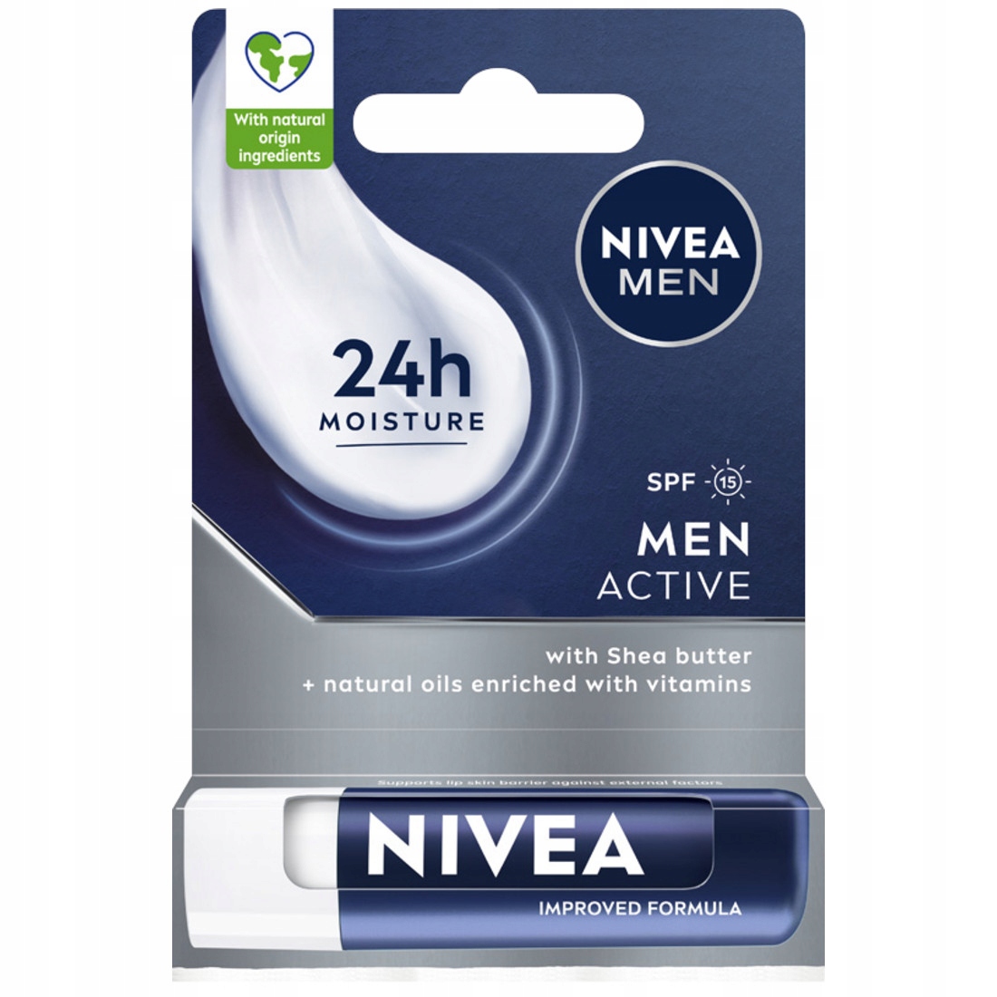 NIVEA POMADKA DO UST PIELĘGNUJĄCA MEN ACTIVE SPF 15 dla Pana nawilżająca Marka Nivea