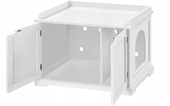 SZAFKA NA KUWETĘ DOMEK DLA KOTA BIAŁY YAHEETECH Kolekcja Yaheetech