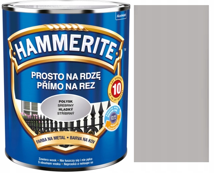 

Hammerite Prosto Na Rdze Połysk Srebrny 0,7L