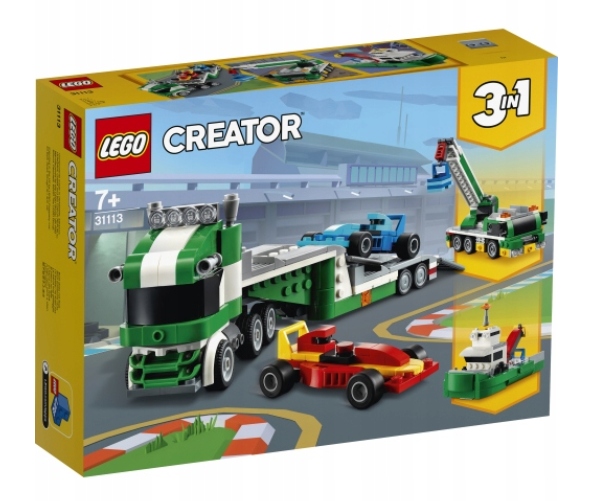 

Lego Creator 3 w1 31113 Laweta Z Wyścigówkami