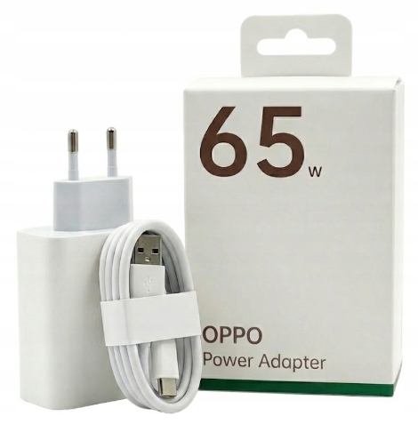 Szybka Ładowarka Sieciowa Oppo 65W Usb-a Kabel Oppo DL136 Usb-c SuperVooc