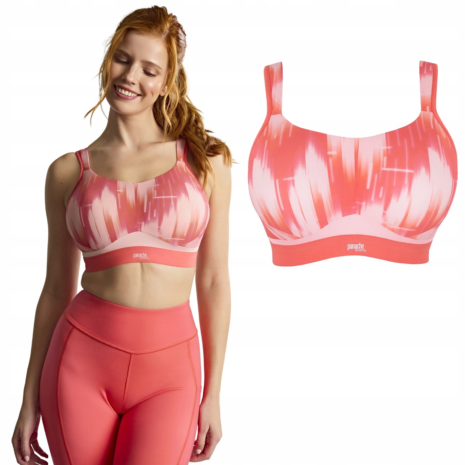 Panache Sport Boundless sportovní podprsenka bez kostic Pink 70G UK32F