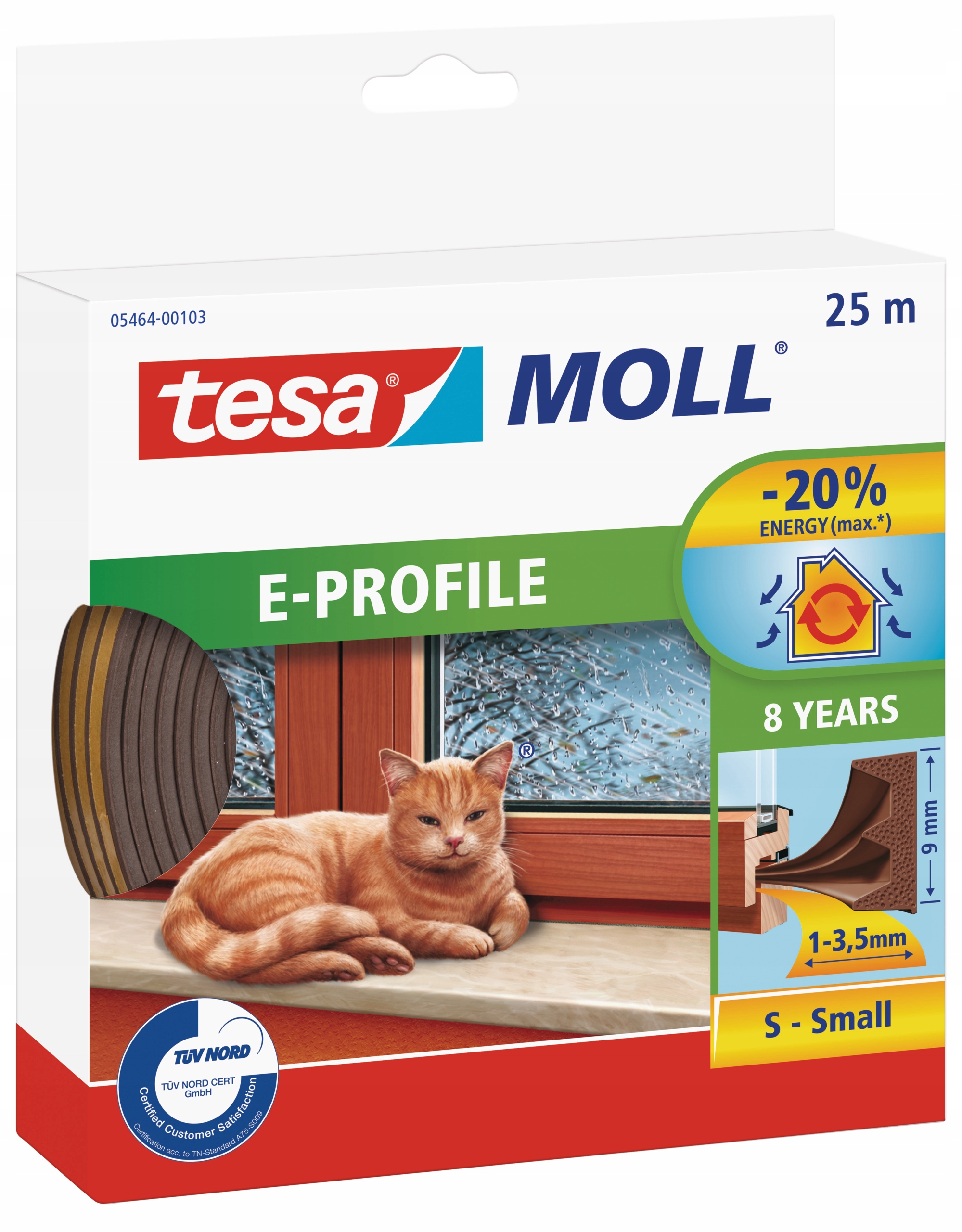 

Uszczelka samoprzylepna gumowa tesa profil E 25m