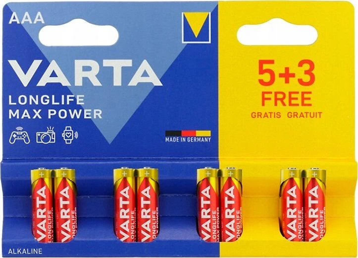 8 x Aaa LR03 8BL batéria Varta Maximálna Sila!! (4703)