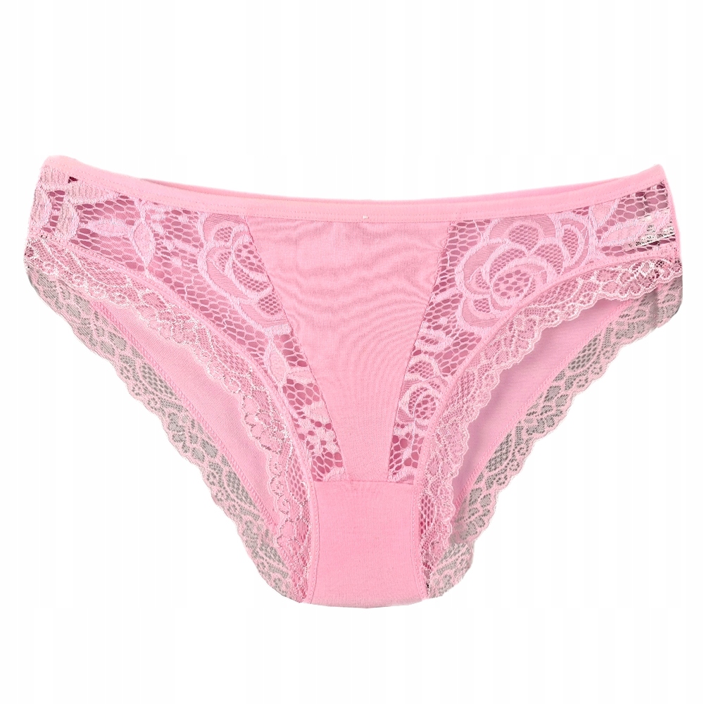 4x KORONKOWE ZMYSŁOWE FIGI MAJTKI JAKOŚĆ S/M 15 Materiał dominujący bawełna