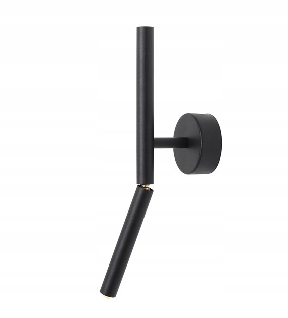 Lampa ścienna, kinkiet czarny do sypialni regulowany loft Stick All