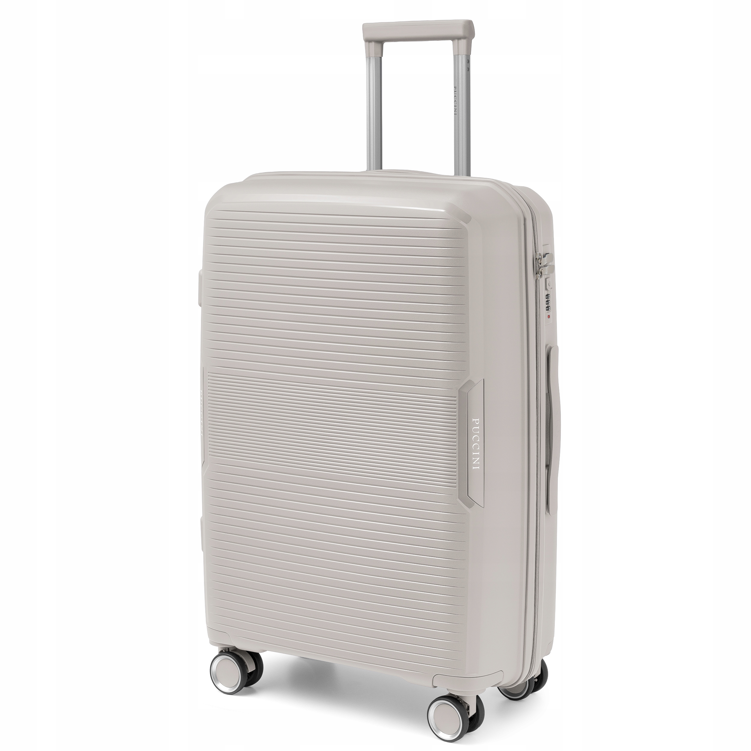 Puccini Walizka twarda średnia polipropylen PP029B-6B 60 l beż