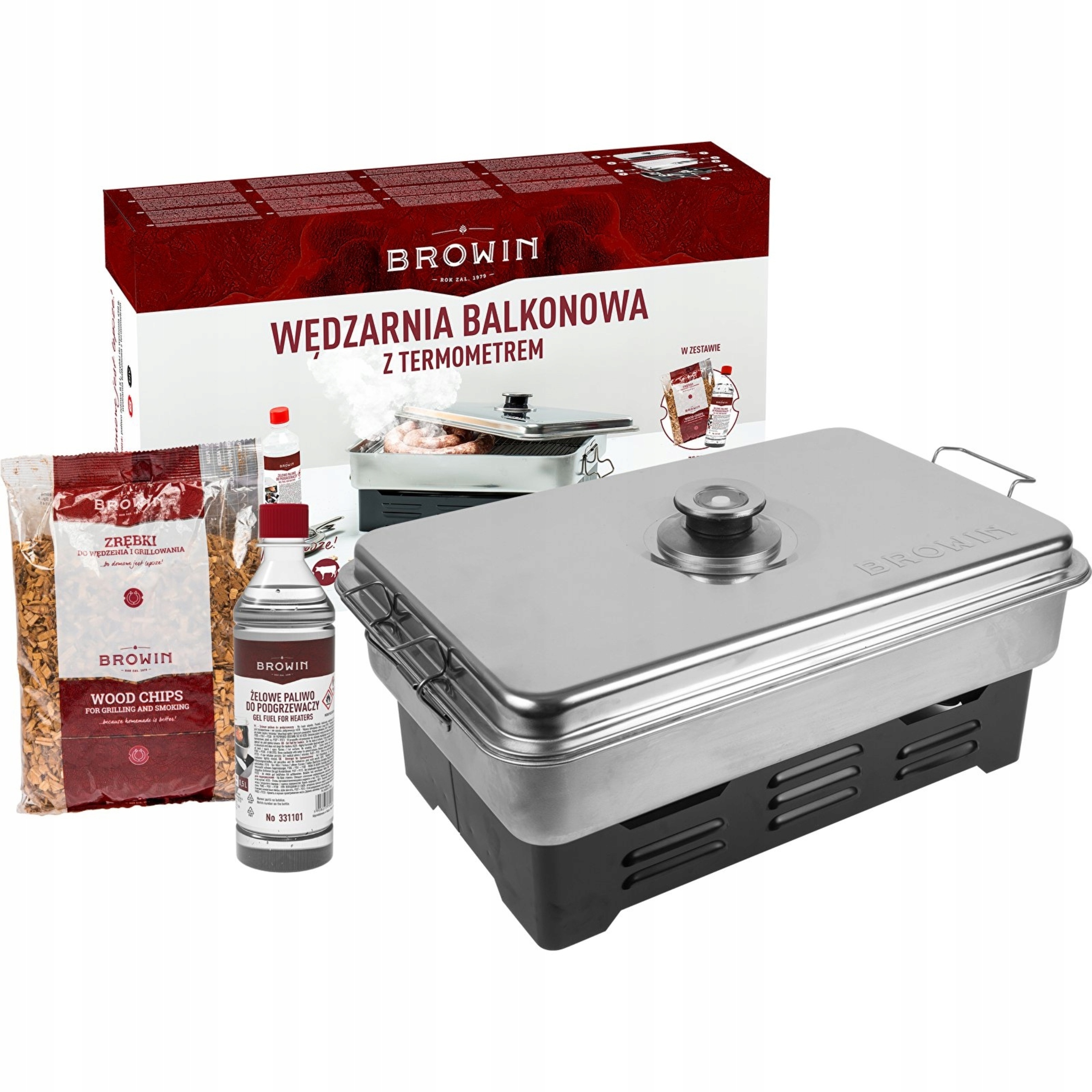 Balkónová Záhradná Udiareň Na Ryby A Klobásy S Teplomerom Štiepkové Palivo