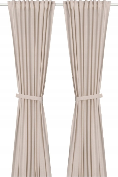 Ikea Lenda záclony s viazaním 2 ks 140x300 svetloružové