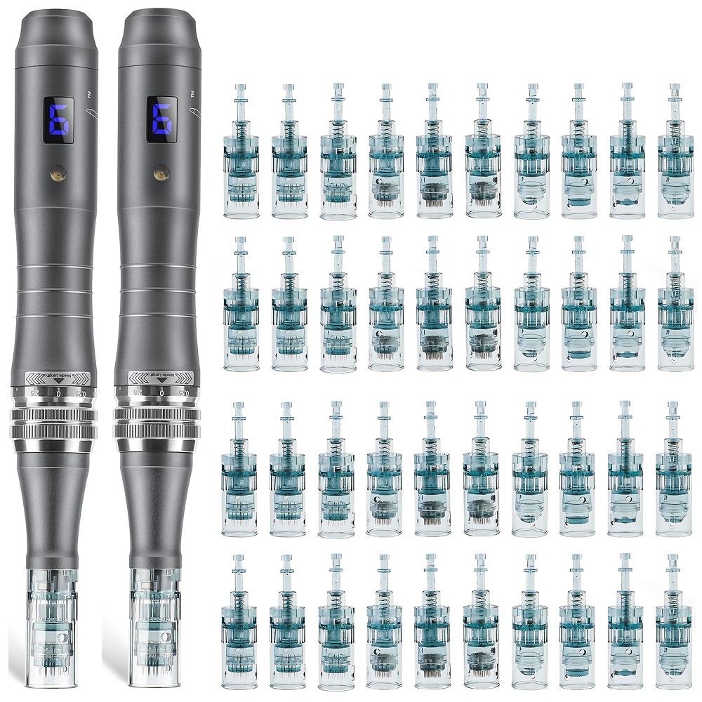 Dr Pen M8-W Bezdrátový Derma Pen pro mezoterapii s mikrojehlami, volné cartridge