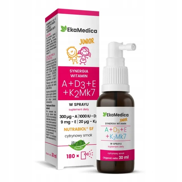 EkaMedica Witaminy JUNIOR AD3EK2Mk7 Spray 30ml ODPORNOŚĆ