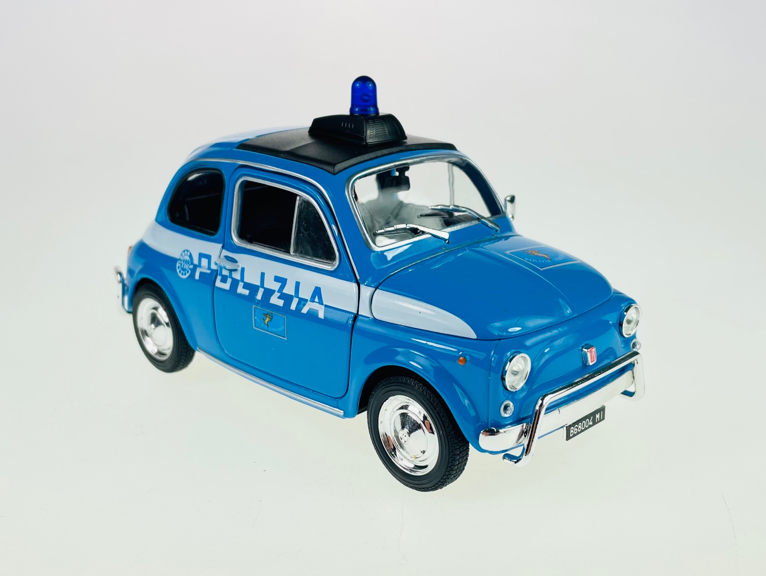 Welly Fiat Nuova 500 Policie 1:24 Nový Kovový Model