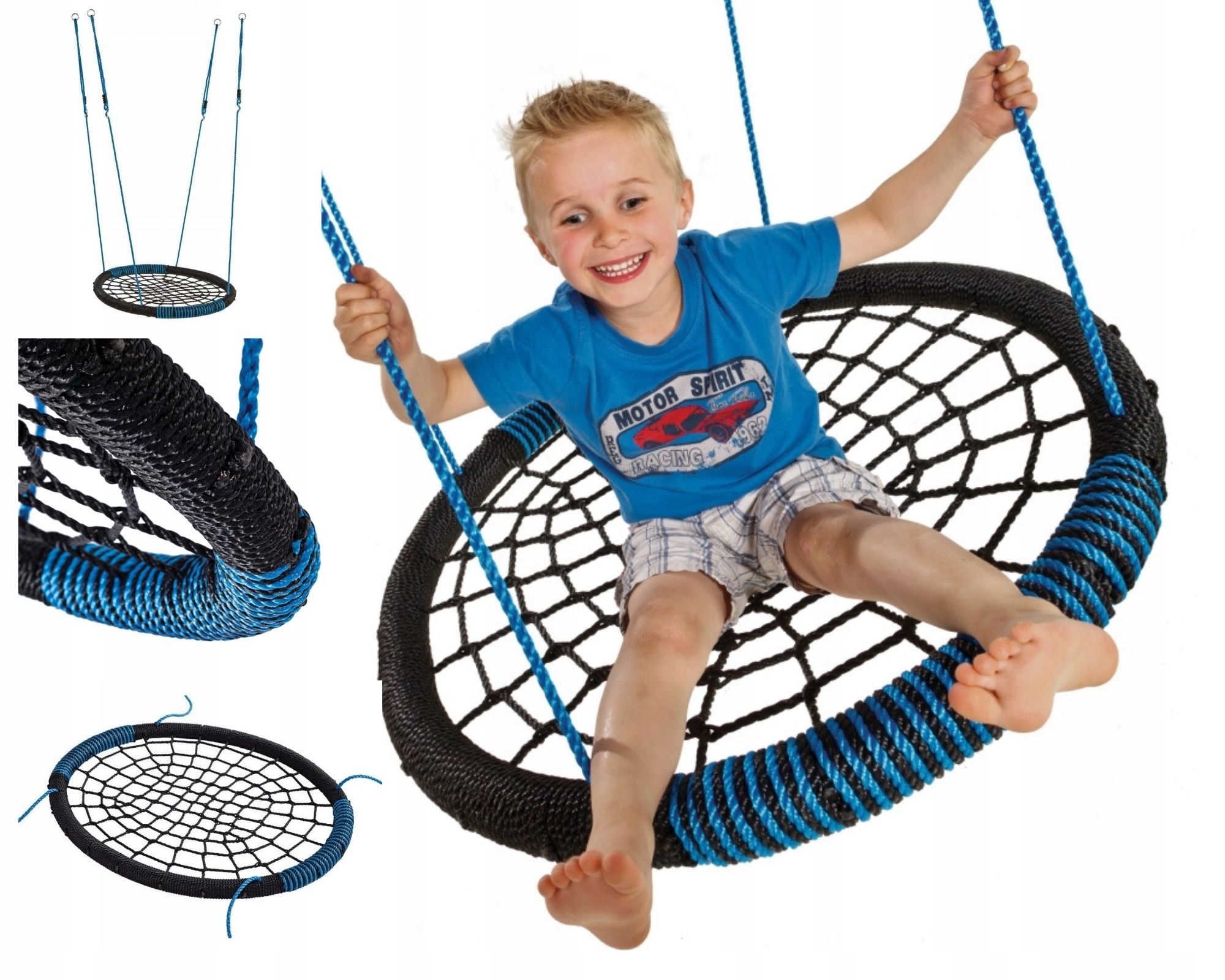 DUŻA HUŚTAWKA BOCIANIE GNIAZDO 100cm MOCNA 150kg Materiał metal tworzywo