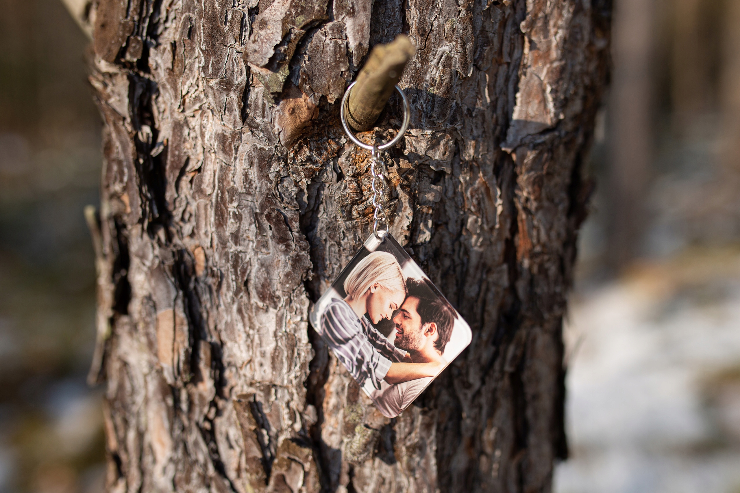 Breloczek do Kluczy Twoje Zdjęcie Zawieszka Imię Kod producenta Ojca Taty Damski Podziękowanie Komunia