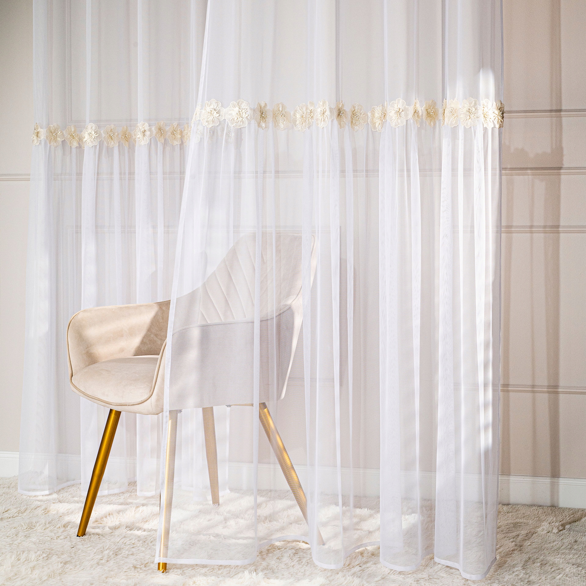 Isen Hotová záclona na průchodkách 140 x 250 cm, barva bílá