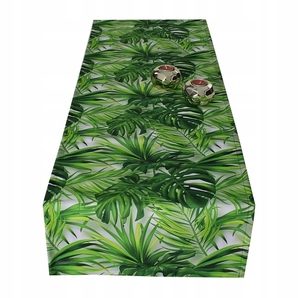

Bieżnik Dekoracyjny na stół 40x140 monstera zieleń