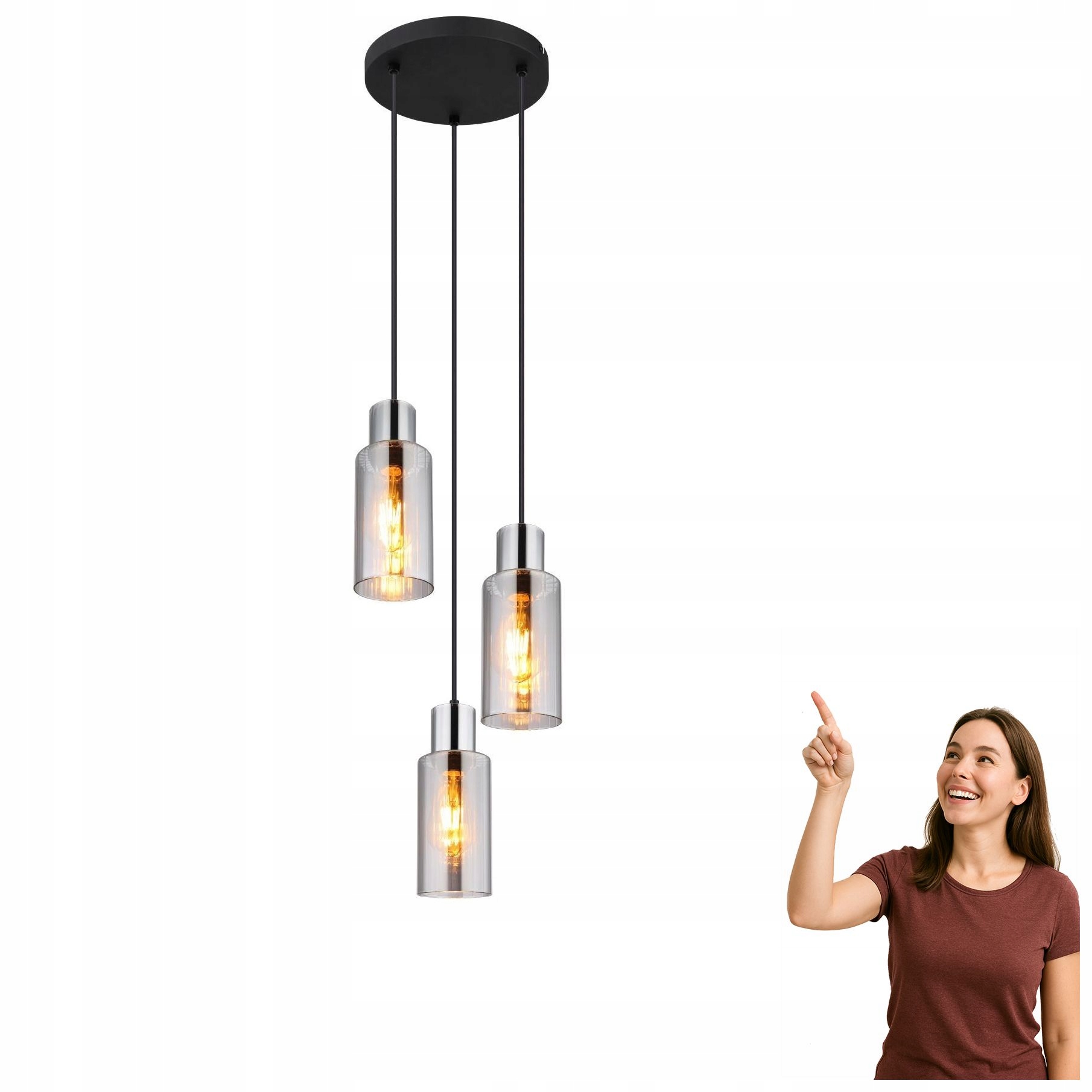 Závesná lampa Lidaria 15708-3H Globo