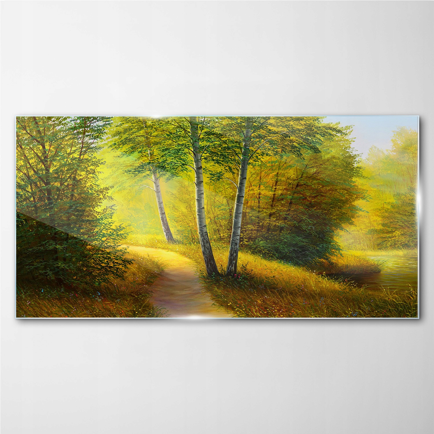 

Obraz szklany Malarstwo las drzewa ścieżka 100x50