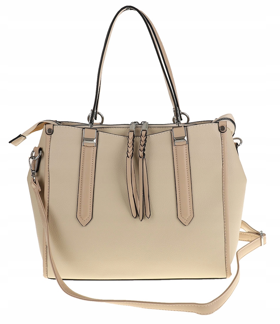 Maria C. Torebka Damska beżowa skóra ekologiczna MC663 Beige Marka inna