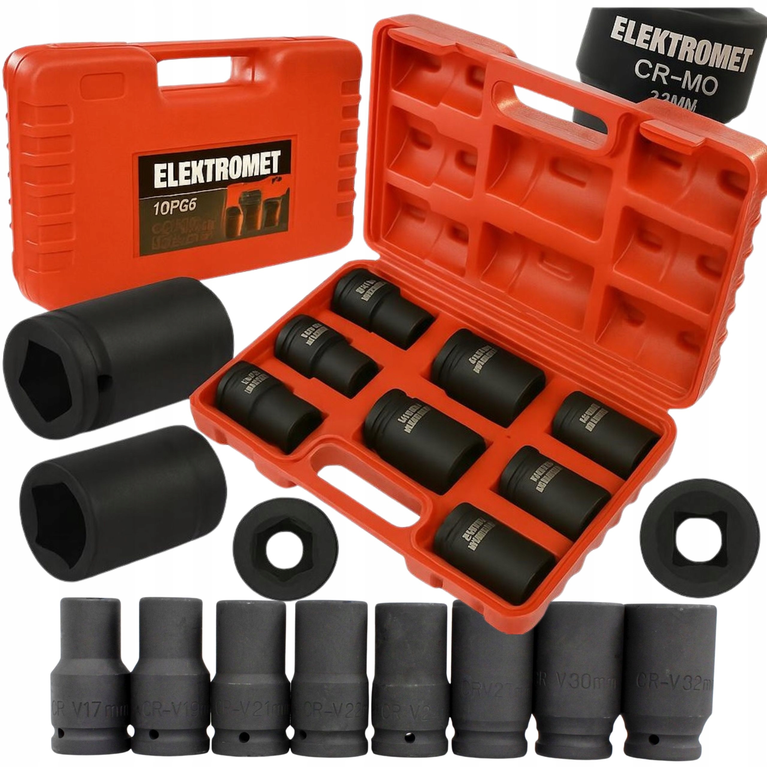 Nasadki Udarowe 3/4" Zestaw Nasadek Udarowych 17-32 8PCS