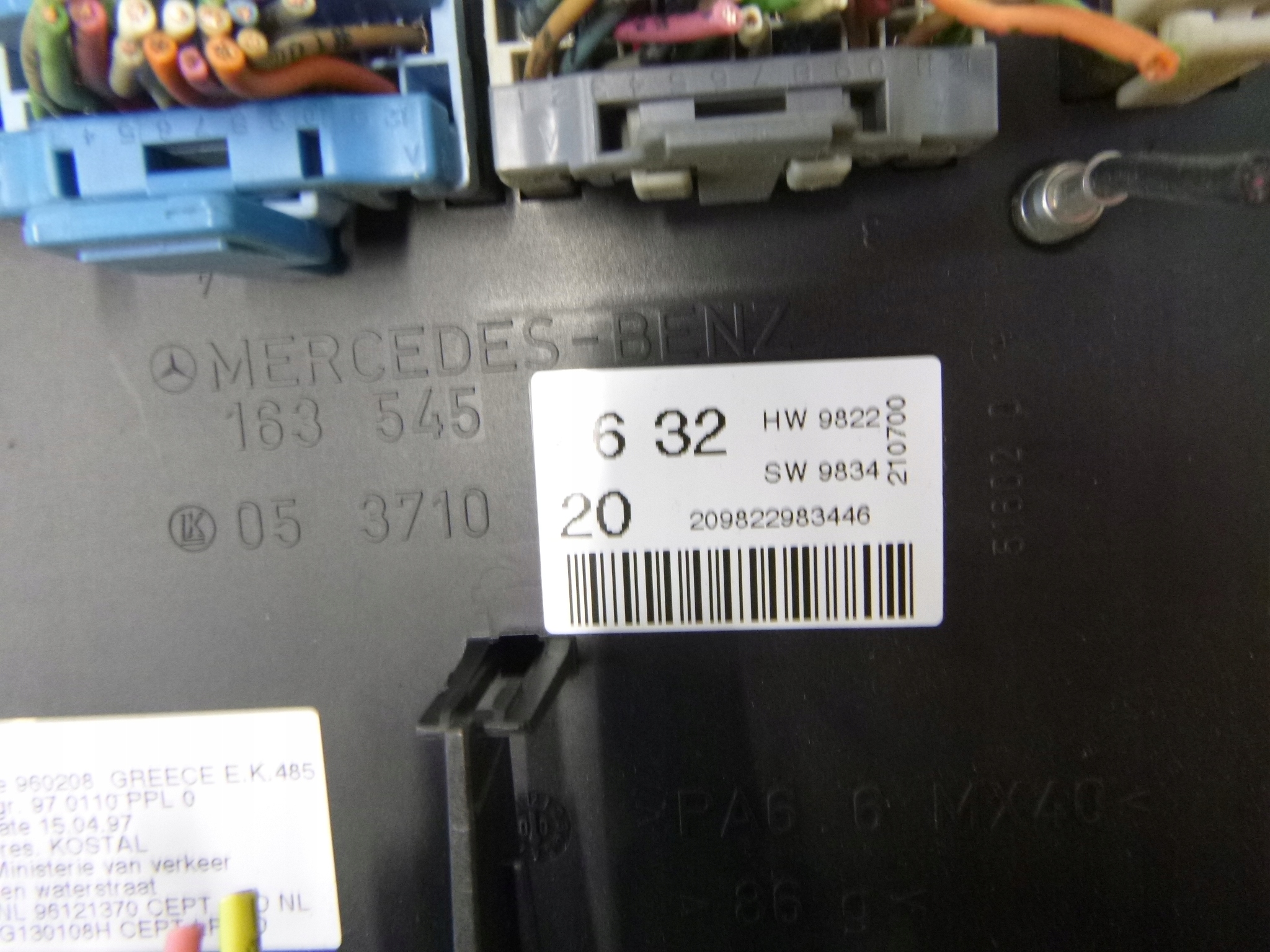 module SAM compartment BSI Mercedes ML W163 2.3