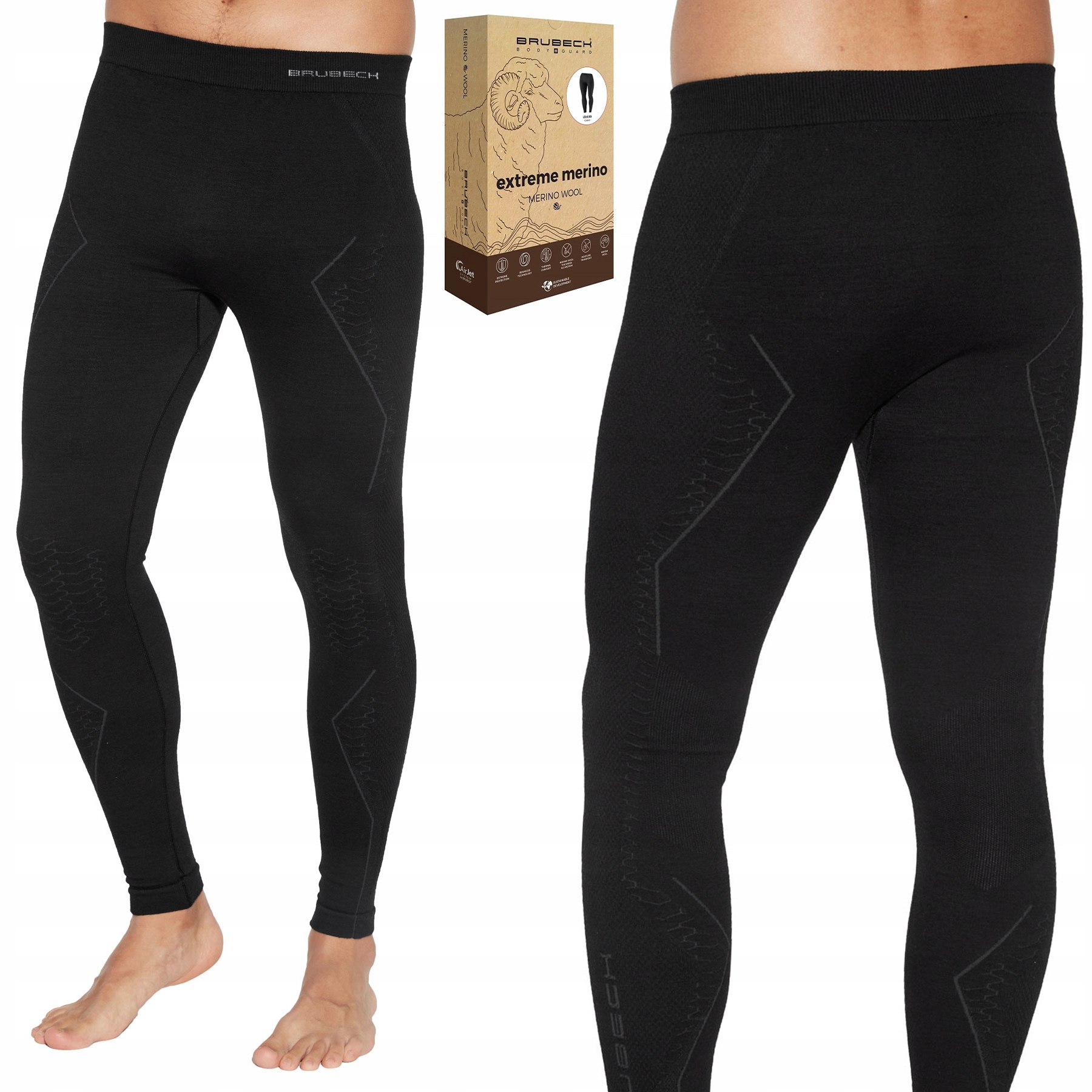 Pánské termoaktivní vlněné kalhoty Brubeck Extreme Merino XL