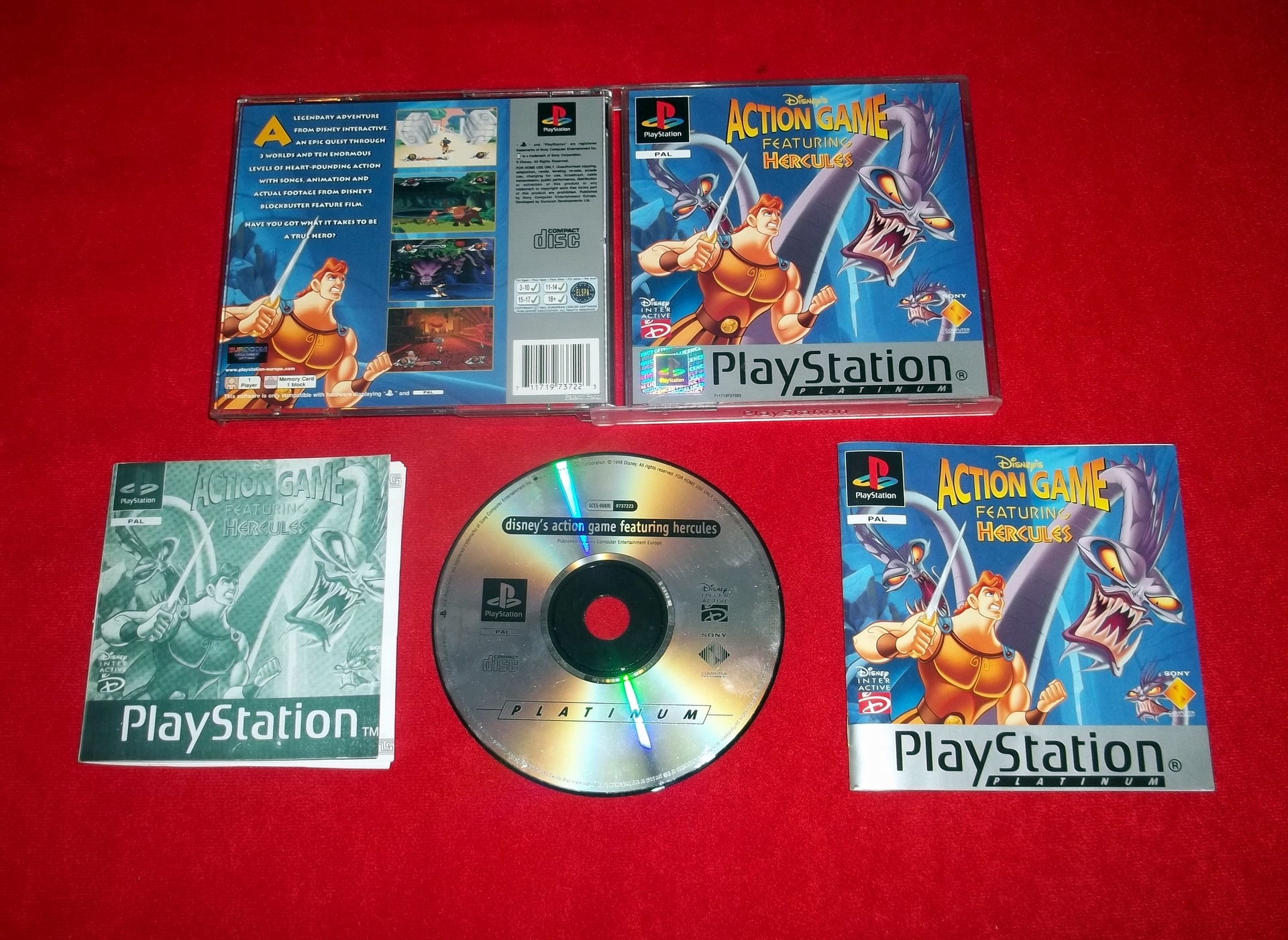 DISNEY'S ACTION GAME FEATURING HERCULES PS1 PSX POLSKIE WYDANIE PL !