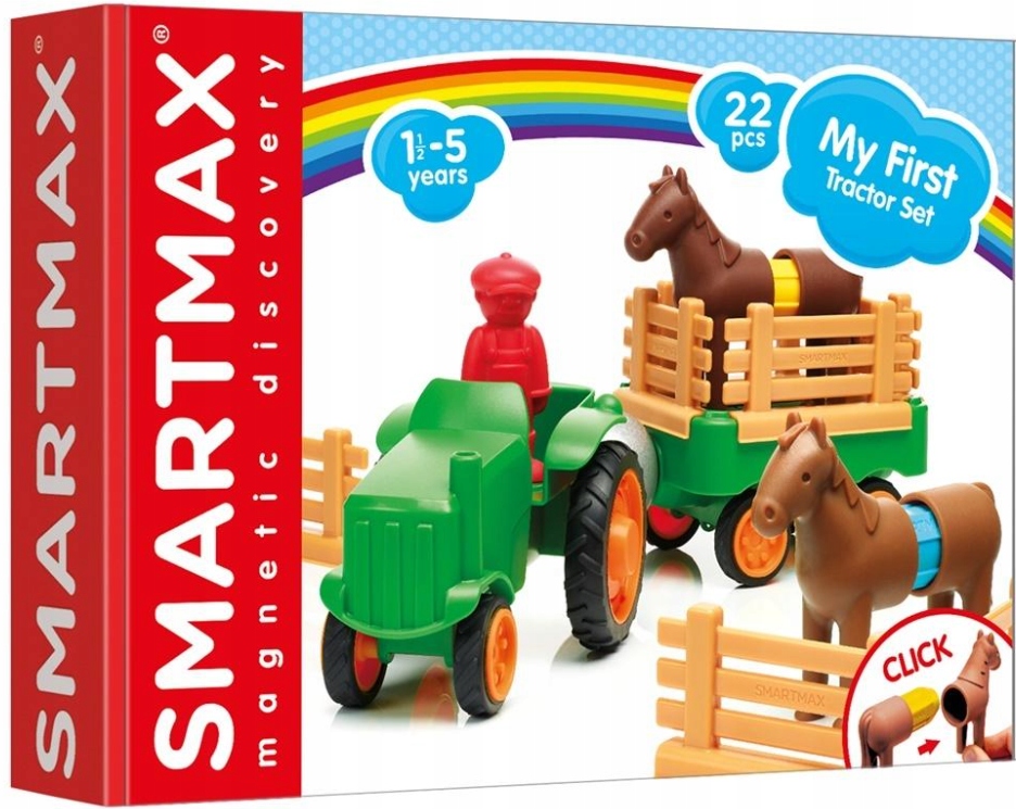 Smartmax My first tractor set klocki magnetyczne traktor SMX222