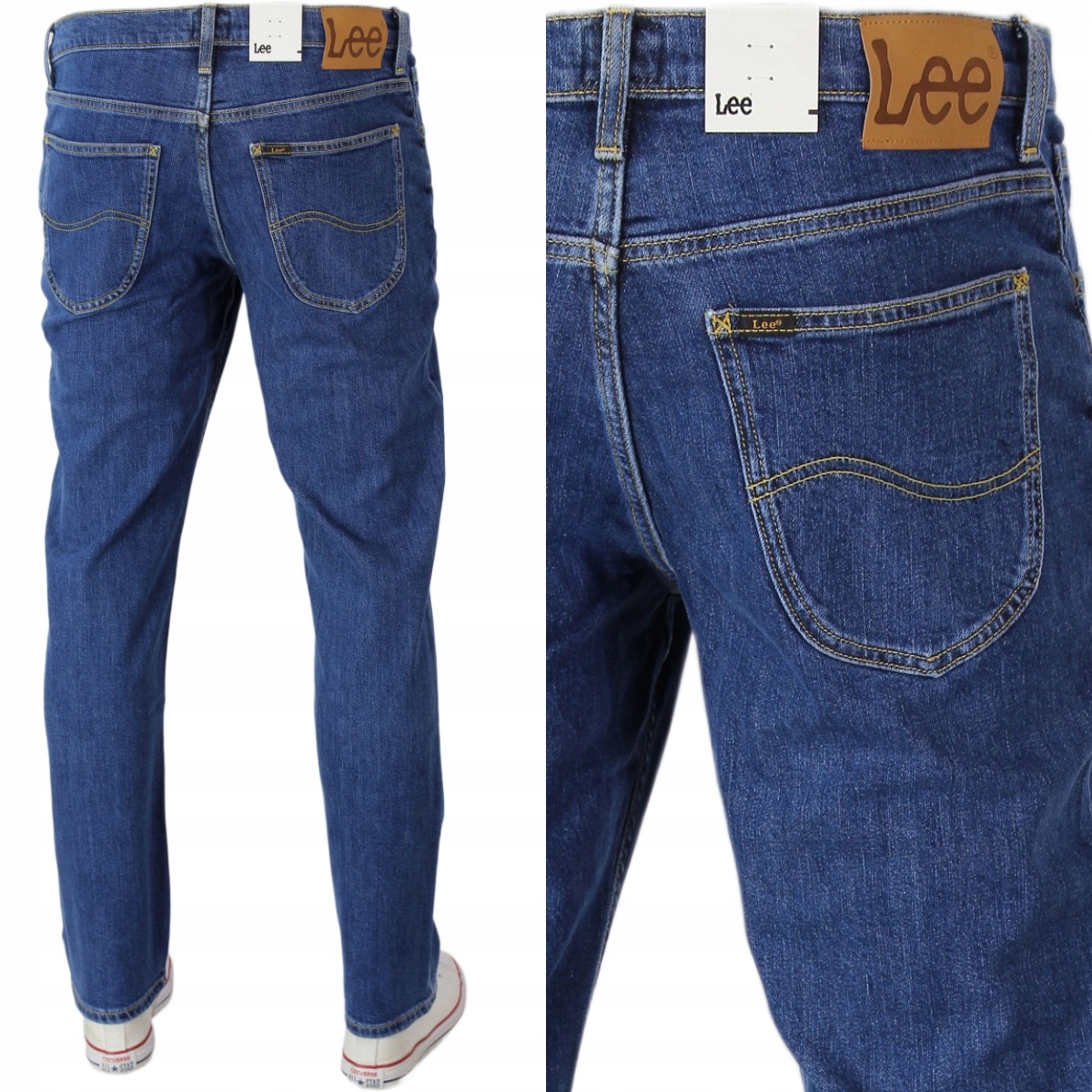 Lee Brooklyn Jeansy Spodnie Straight_ W33 L34