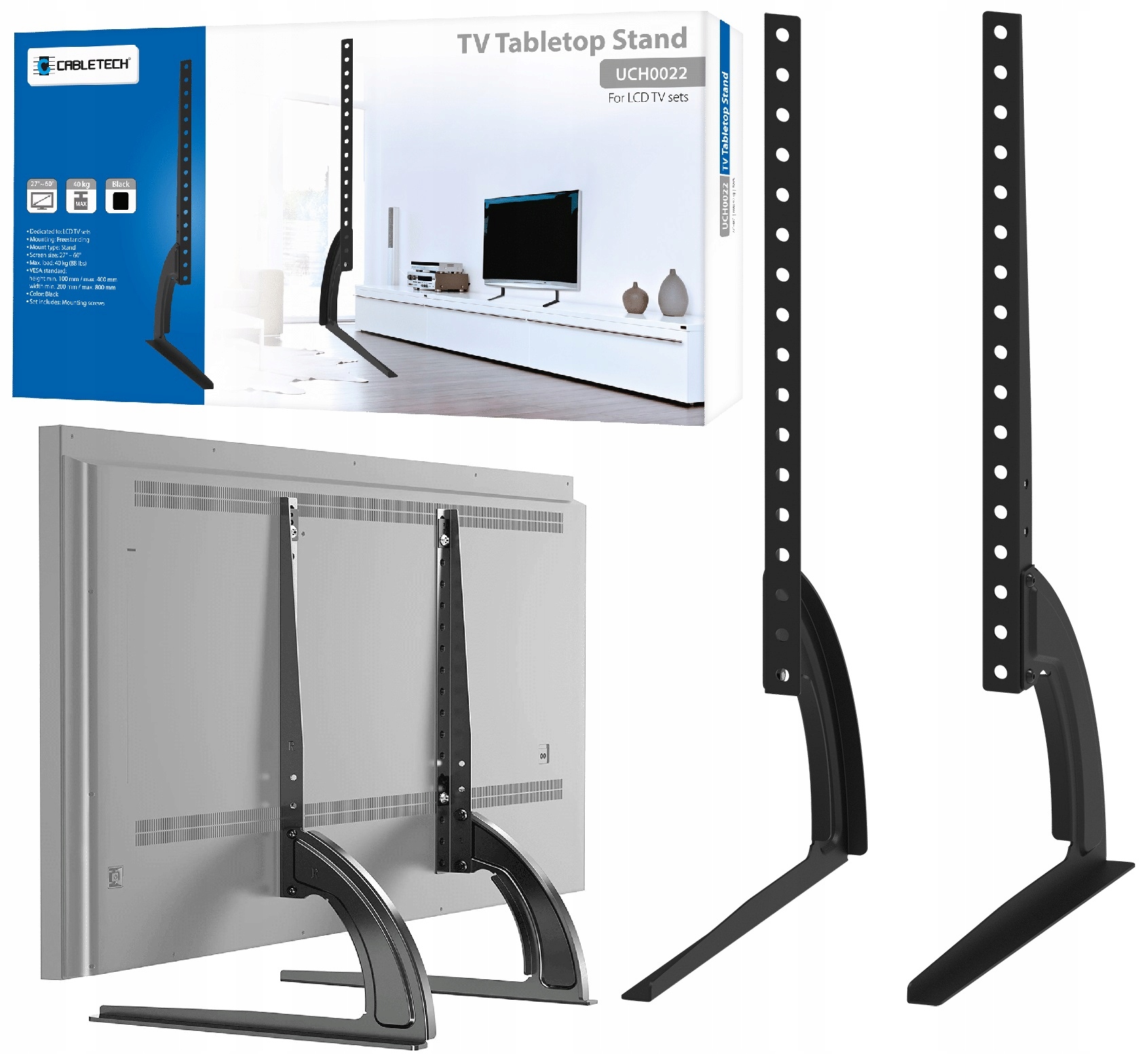 UNIWERSALNY STOJAK NÓŻKI POD TV TELEWIZOR 27'-65''