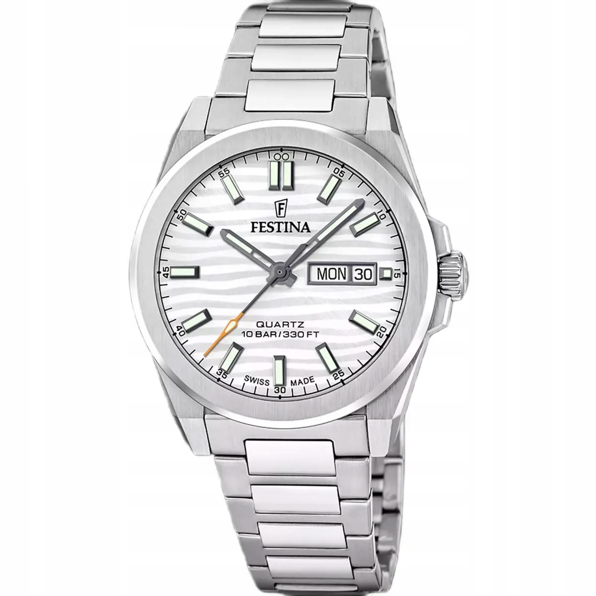 Festina Swiss Made 20073/1 Pánské Hodinky se stříbrným ciferníkem na náramku