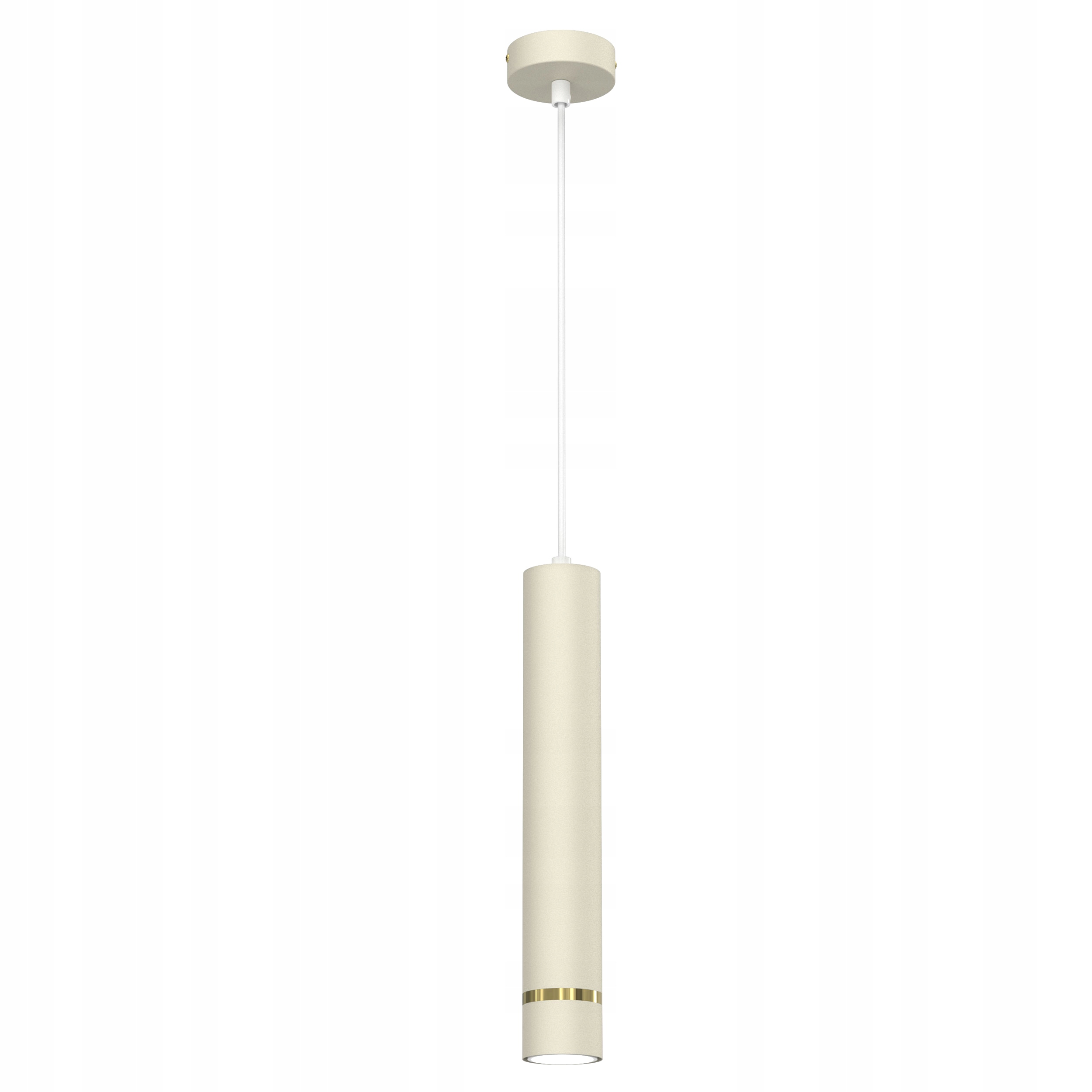 LAMPA SUFITOWA TUBA SOPEL ZWIS ŻYRANDOL BEŻOWY ZŁOTY 1XGU10 LED TUBE