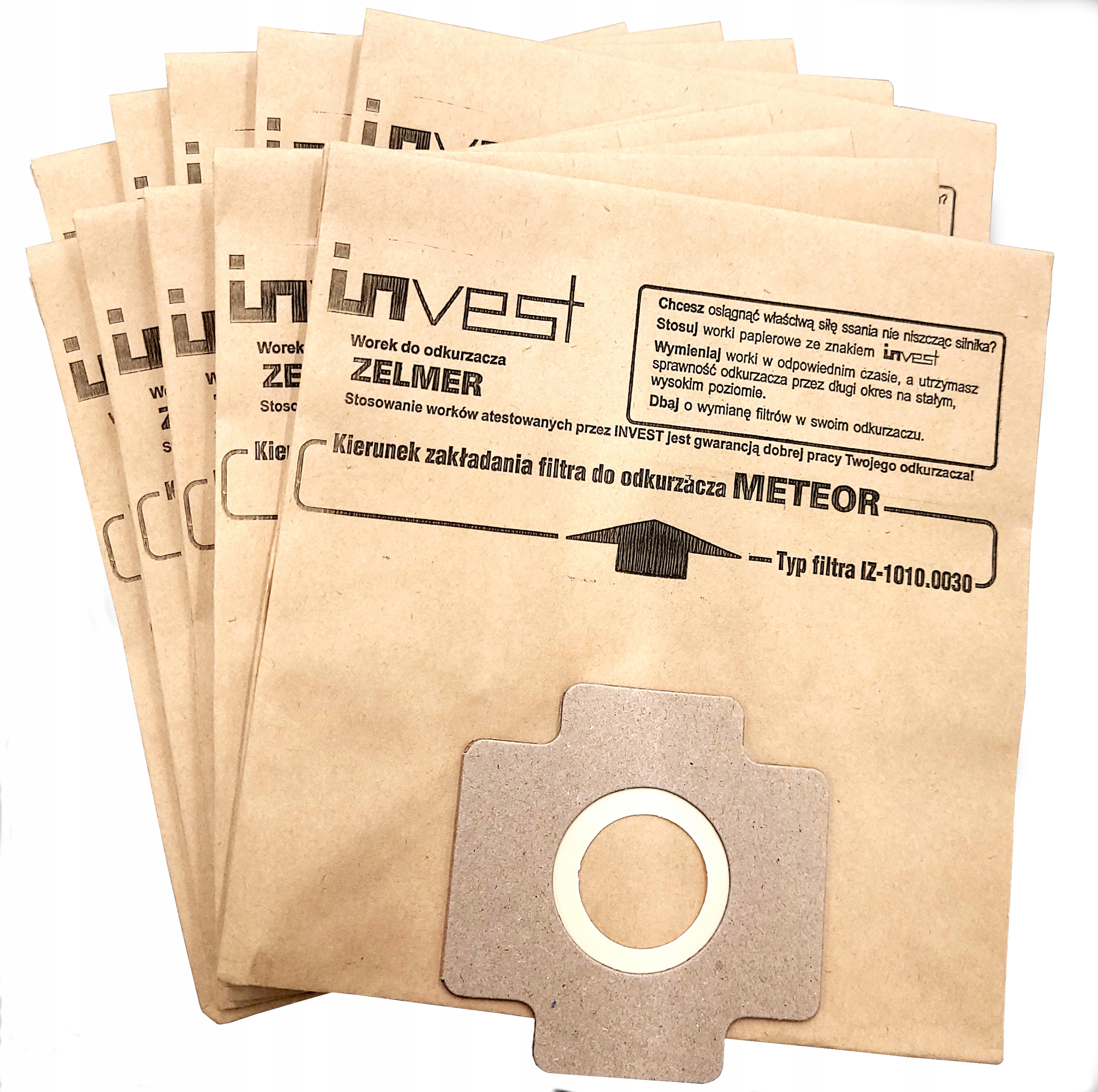 Worki do odkurzacza Zelmer Meteor 1010 Meteor Super Admiral 10 szt. eco