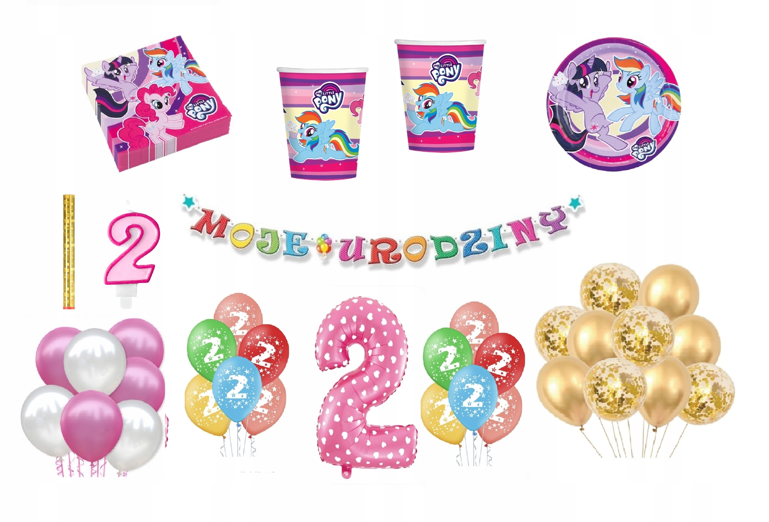 

Zestaw My Little Pony 2 Urodziny Balony