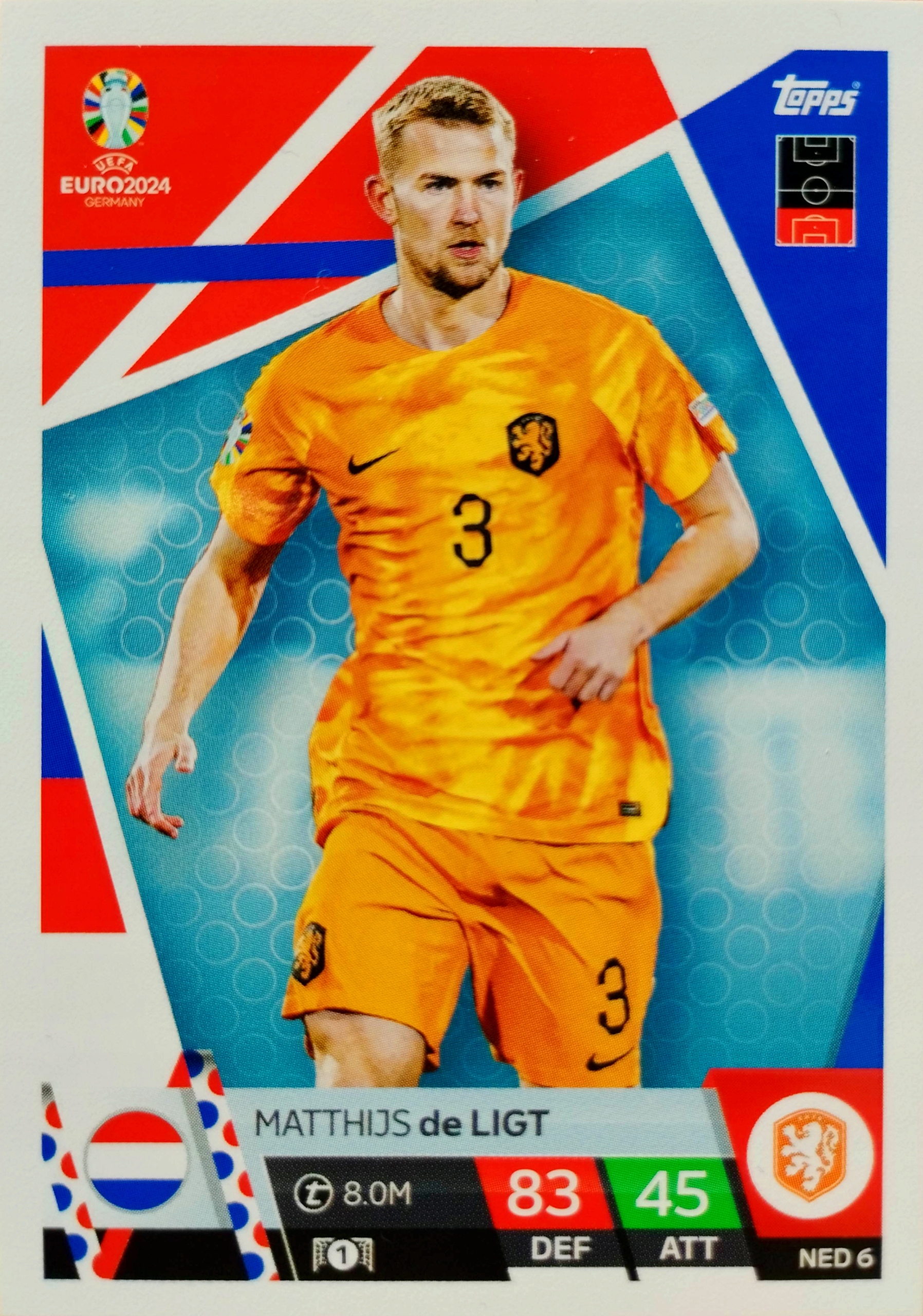 Euro 2024 Topps Match Attax Ned 6 Matthijs De Ligt Holandia