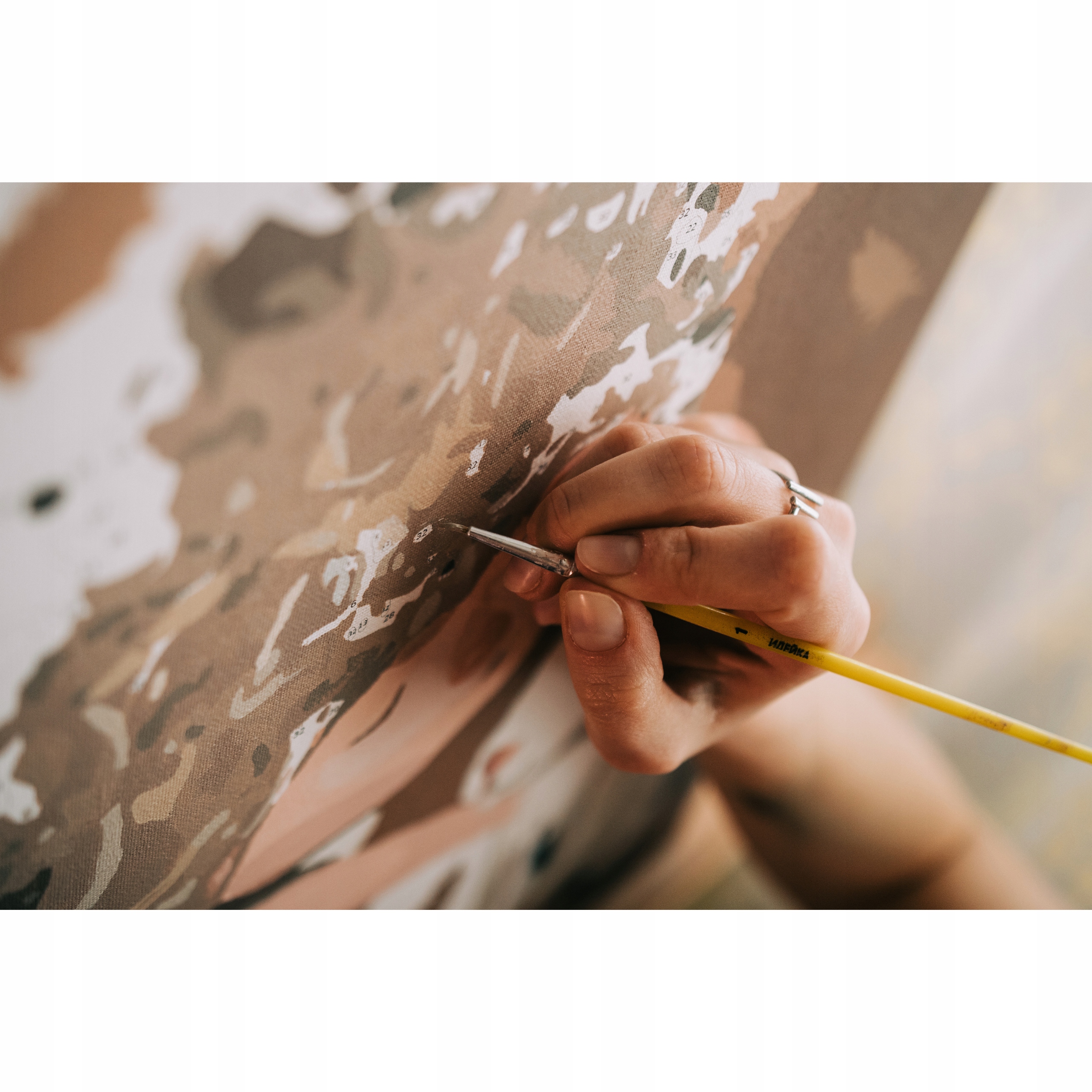 PĘDZLE MALARSKIE ARTYSTYCZNE PRECYZYJNE PROFESJONALNE SYNTETYCZNE 10 sztuk Rozmiar 10