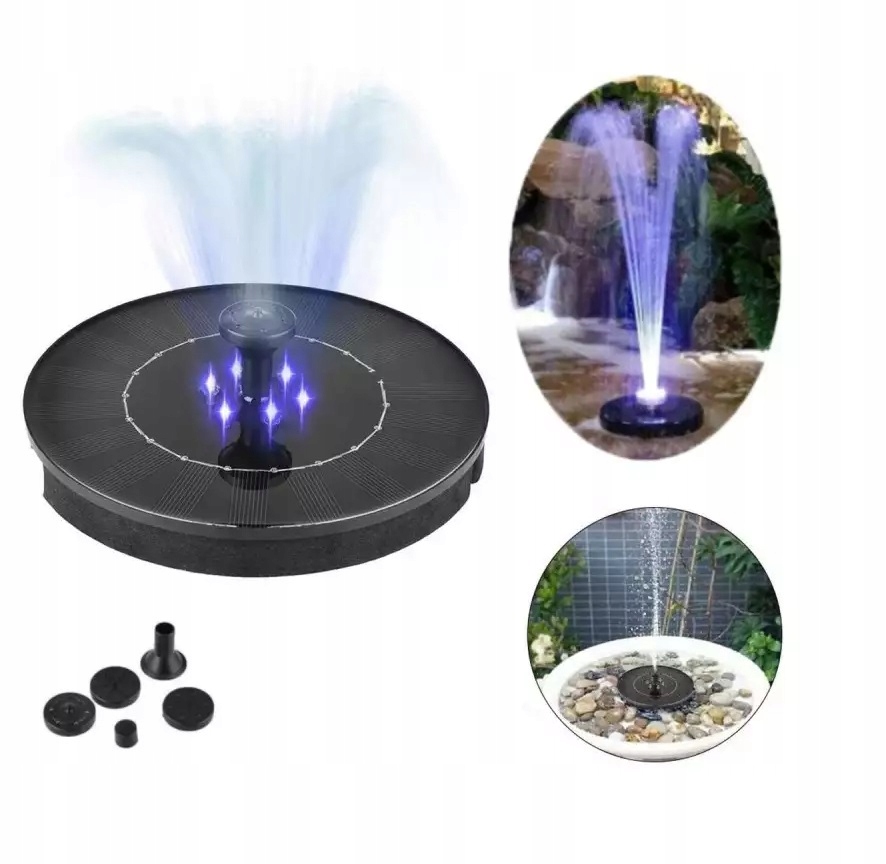 FONTANNY OGORDOWE POMPA DO OCZKA WODNEGO ZASILANA ENERGIA SŁONECZNĄ