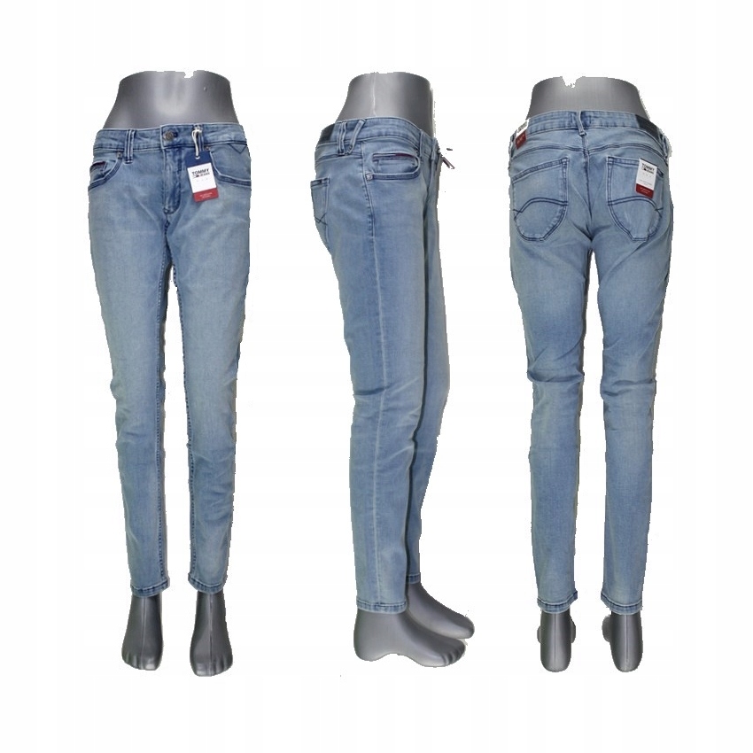 Damskie jeansy Tommy Jeans Sophie DW0DW03477 rurki niski stan oryg. W33/L32
