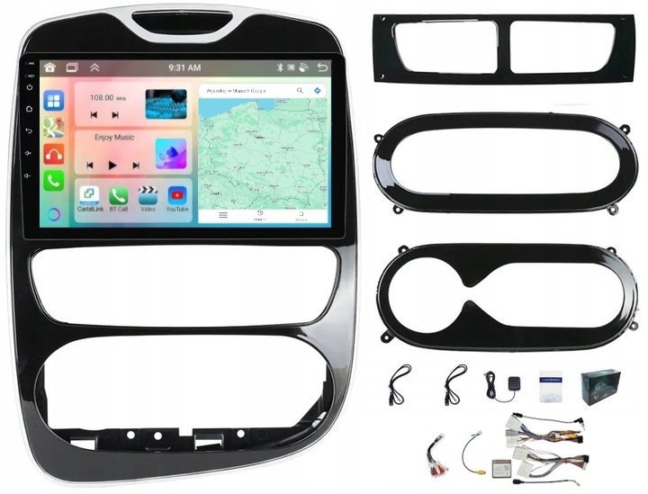 Rádio Navigace Gps Android Renault Clio 2012-2018 Carplay 6/128GB