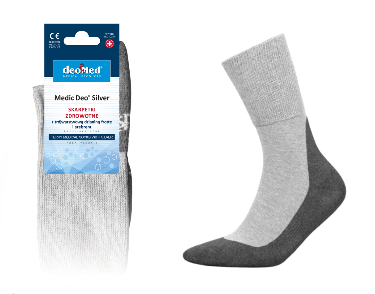 

Skarpety Medic Deo Silver Zdrowotne frotte pp35-37