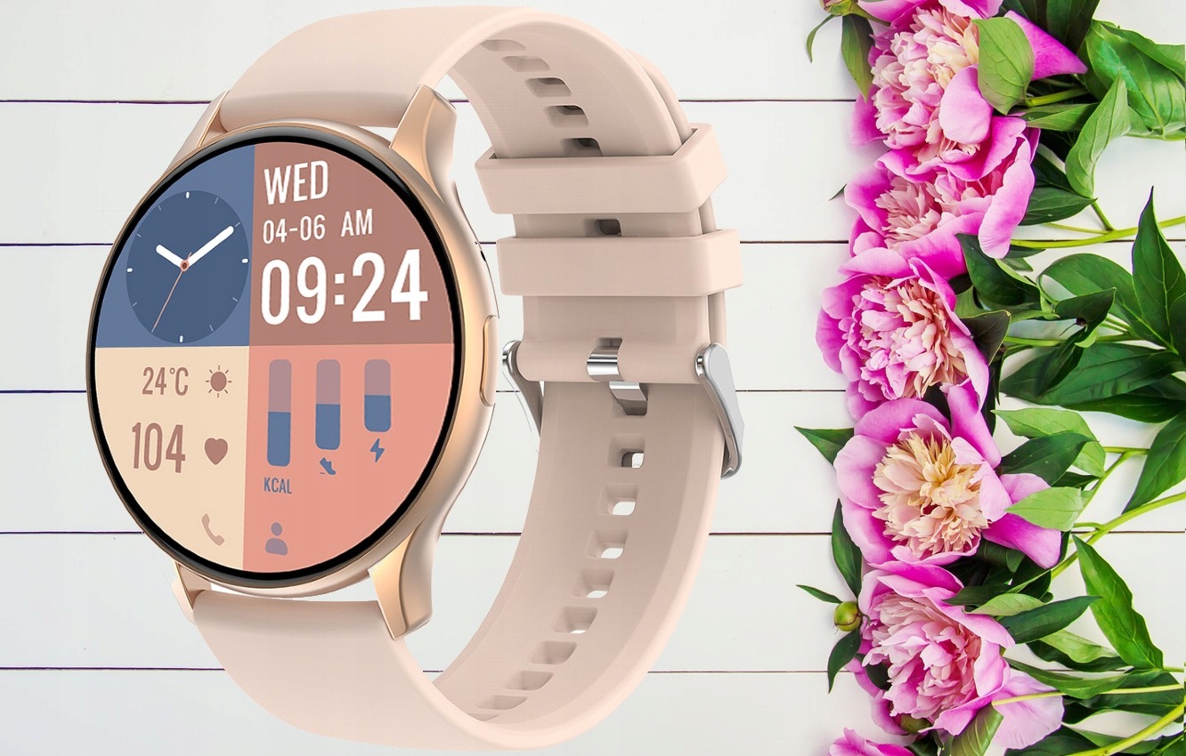 SMARTWATCH Zegarek DAMSKI AMOLED 466x466 ROZMOWY PL Stan opakowania oryginalne