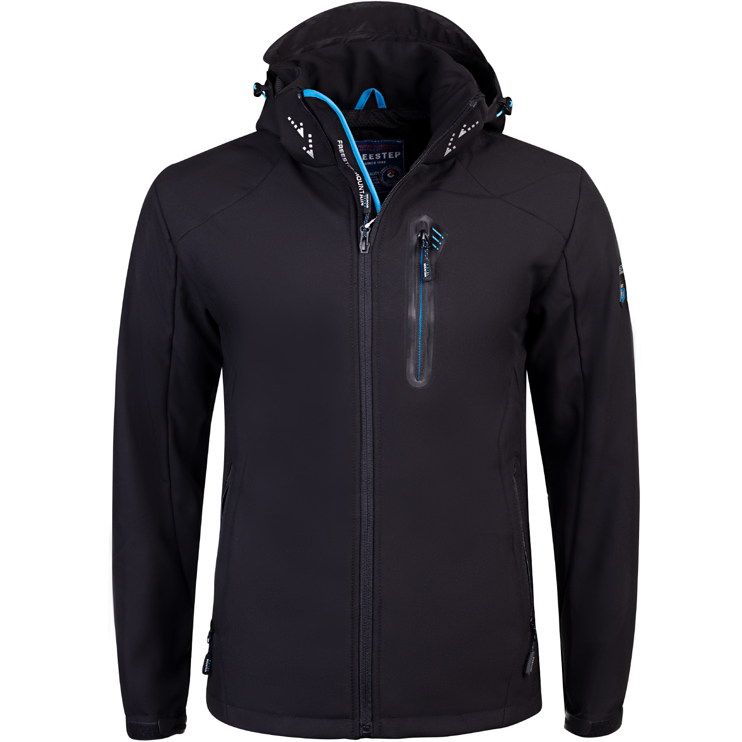 KURTKA MĘSKA SOFTSHELL Z KAPTUREM WIOSENNA PRZEJŚCIOWA WODOODPORNA / XL Kod producenta WX 009